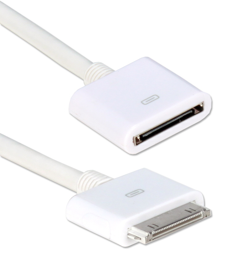 1-Meter 30-Pin Male to Female Dock Extension Cable for iPod/iPhone & iPad/2/3 ACX-1M 037229000313 Apple Dock Extension Cable, 30-pin M/F, 1-meter, 1meter, 1m, 3.3ft, White 907329 NZ0925 ACX1M ACX-1M  cables  meters  2131 IMCE microcenter Chesrown Discontinued