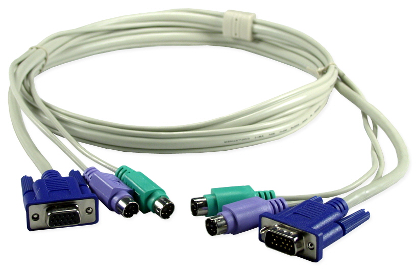 C3p2a 06l 6ft keyboard vga mouse combo cable for ps 2 kvm switch with