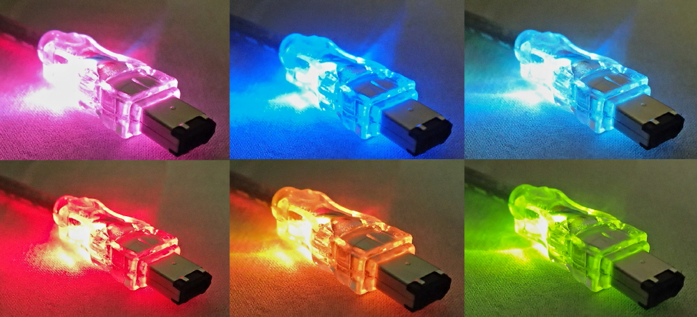 6ft IEEE1394 FireWire/i.Link 6Pin to 6Pin Translucent Illuminated/Lighted Cable with Multi-color LEDs CC1394-06L 037229139280 Cable, IEEE1394 FireWire/i.Link with Multi-color Changing LEDs, 6Pin to 6Pin, 6ft, Translucent TH6579 CC139406L CC1394-06L  cables feet foot   2297 IMCE microcenter  Rejected