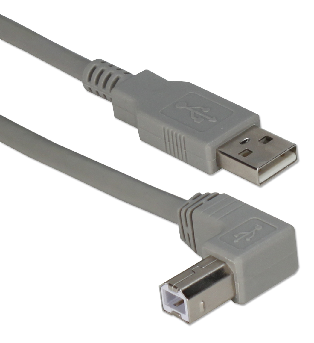 6ft USB 2.0 High-Speed Type A Male to B Right Angle Male Cable CC2209-06RA