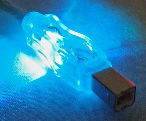 6ft USB 2.0 480Mbps Type A Male to B Male Translucent Illuminated/Lighted Cable with Blue LEDs CC2209C-06BLL 037229229455