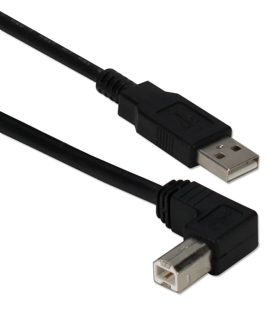 4ft USB 2.0 High-Speed Type A Male to B Right Angle Male Cable CC2209C-04RA 037229227536