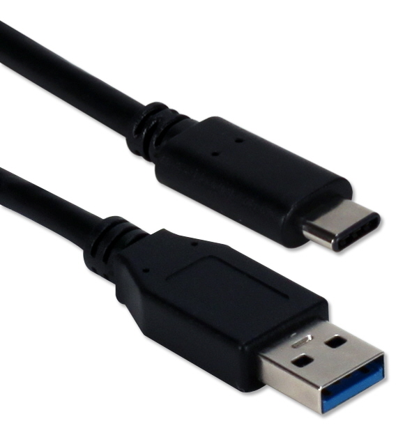3-Meter USB-C to USB-A 3.2 Gen 1 5Gbps 60-Watts Sync & Power Cable CC2231A-3M 037229230703 Black microcenter Matthews Pending, USB-C, USB C 3-Meters, 3-Meter, 3Meter, 3M, 9.8ft