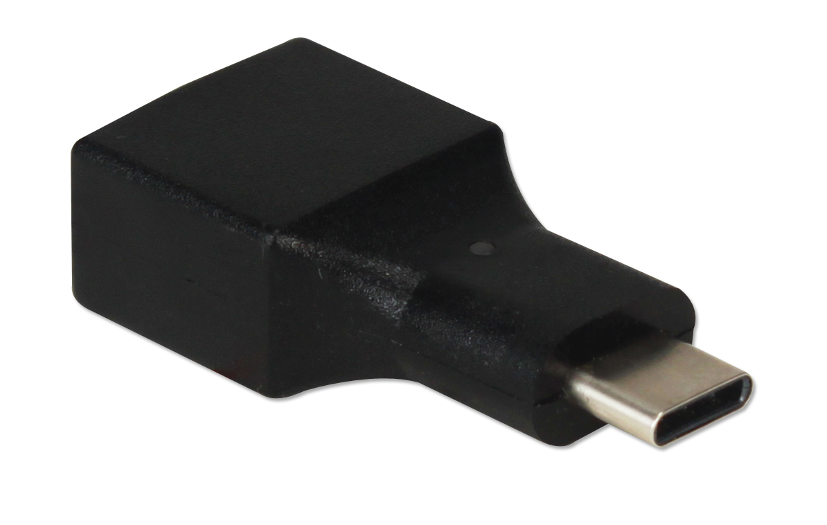 USB-C Male to USB-A Female 3.2 Gen 1 5Gbps Compact Conversion Adaptor CC2231MFA 037229230970  Black microcenter 513606 Matthews, USB-C, USB-A