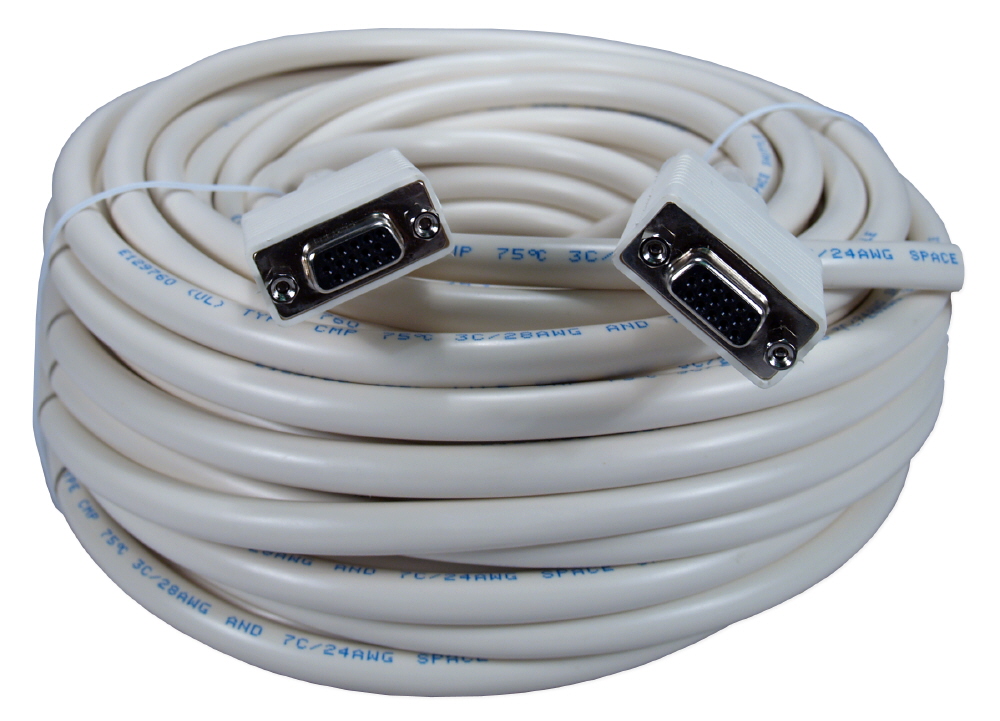 100ft Premium VGA HD15 Female to Female Tri-Shield Plenum Cable CC387P-100 037229421330 Cable, Straight Thru - Plenum, VGA/SVGA Video, Premium, HD15F/F, Triple Shielded, 100ft CC387P100 CC387P-100  cables feet foot   2684