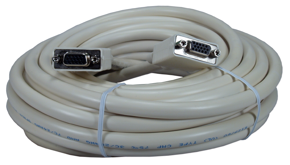 35ft Premium VGA HD15 Female to Female Tri-Shield Plenum Cable CC387P-35 037229421309 Cable, Straight Thru - Plenum, VGA/SVGA Video, Premium, HD15F/F, Triple Shielded, 35ft CC387P35 CC387P-035  cables feet foot   2687