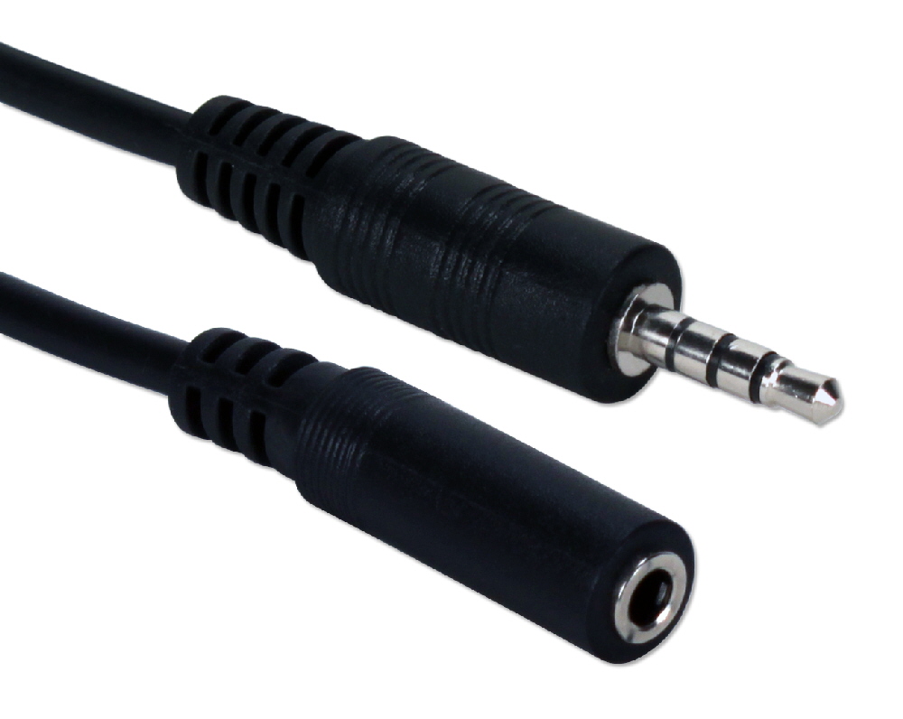 12ft 3.5mm 3-Ring Mini-Stereo Headset Mic & Audio Extension Cable CC411-12 037229400021 Cable, Multimedia, Speaker - 3.5mm M/F Extn, 12ft CC411-12  cables feet foot   microcenter Edward Matthews Approved