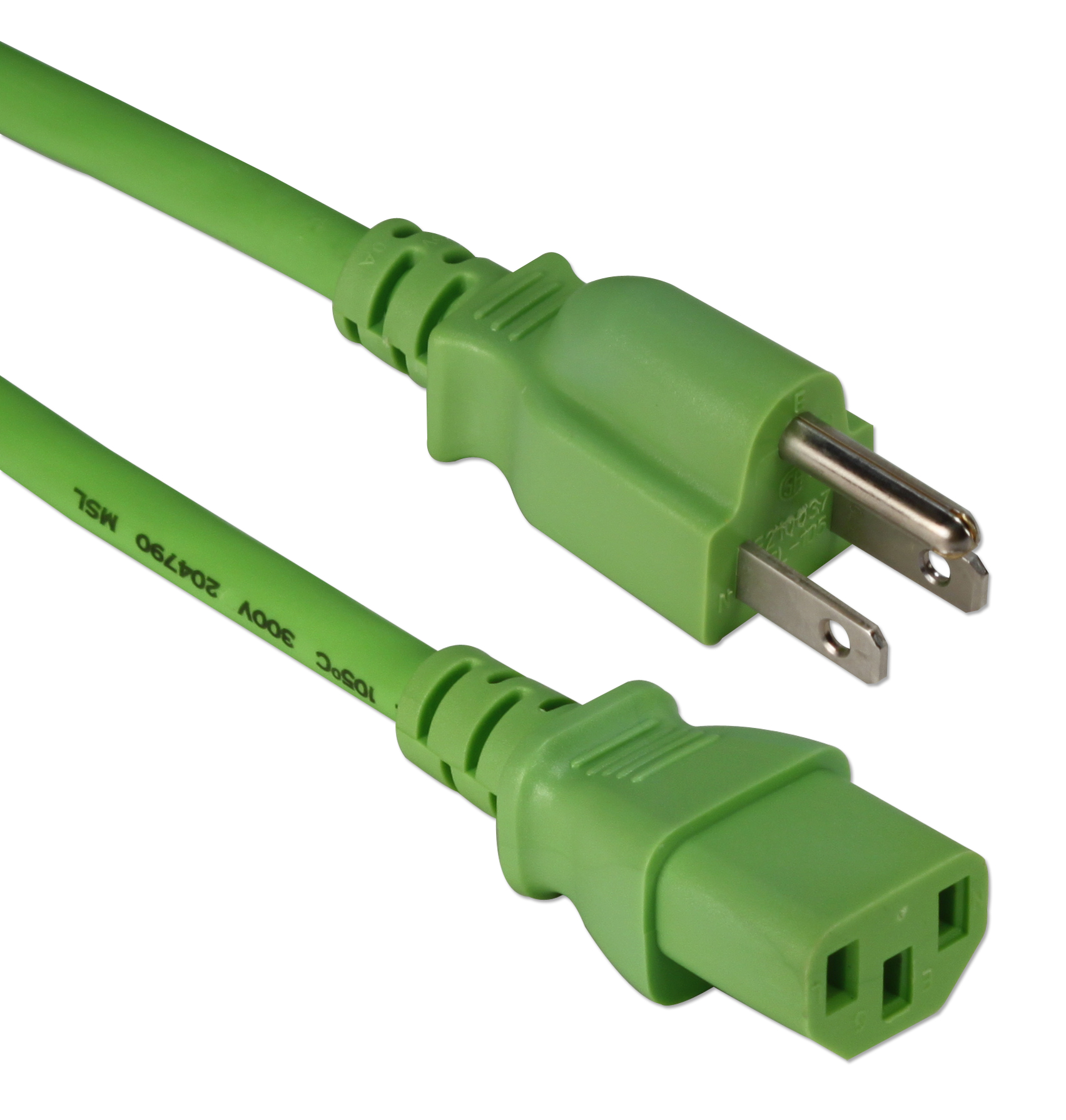 PC-10W1-01204-GN-CMT - 4ft 18AWG Computer Power Cord
