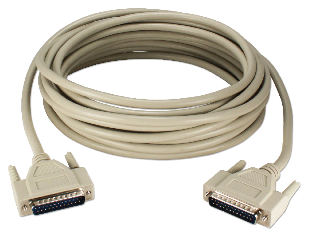 75ft DB25 Male to Male Cable for Parallel and Serial Applications PC305-75M 037229735758 Cable, Straight Thru, Universal Application, Parallel/Serial RS232, DB25M/M, 25 Wires, 75ft CC305-75     PC30575M PC305-75M  cables feet foot   3661