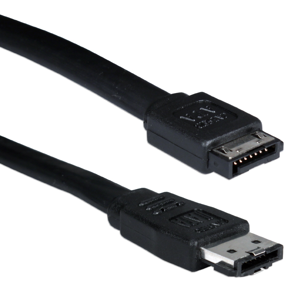 Câble eSATA externe blindé de 1,8 m - Cordon eSATA vers eSATA - Serial ATA III 6 Gb/s - M/M (ESATA6