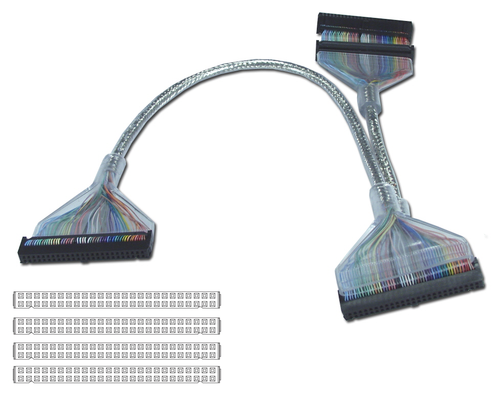 SCSI 30 Inches IDC50 Dual Drives Translucent Silver Round Internal Bulk Cable SCSI2SVB 037229112528