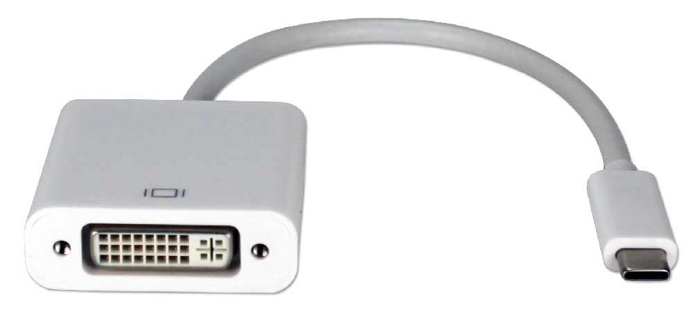 USB-C / Thunderbolt 3 to DVI Video Converter USBCDVI-MF 037229230772 White, USB-C