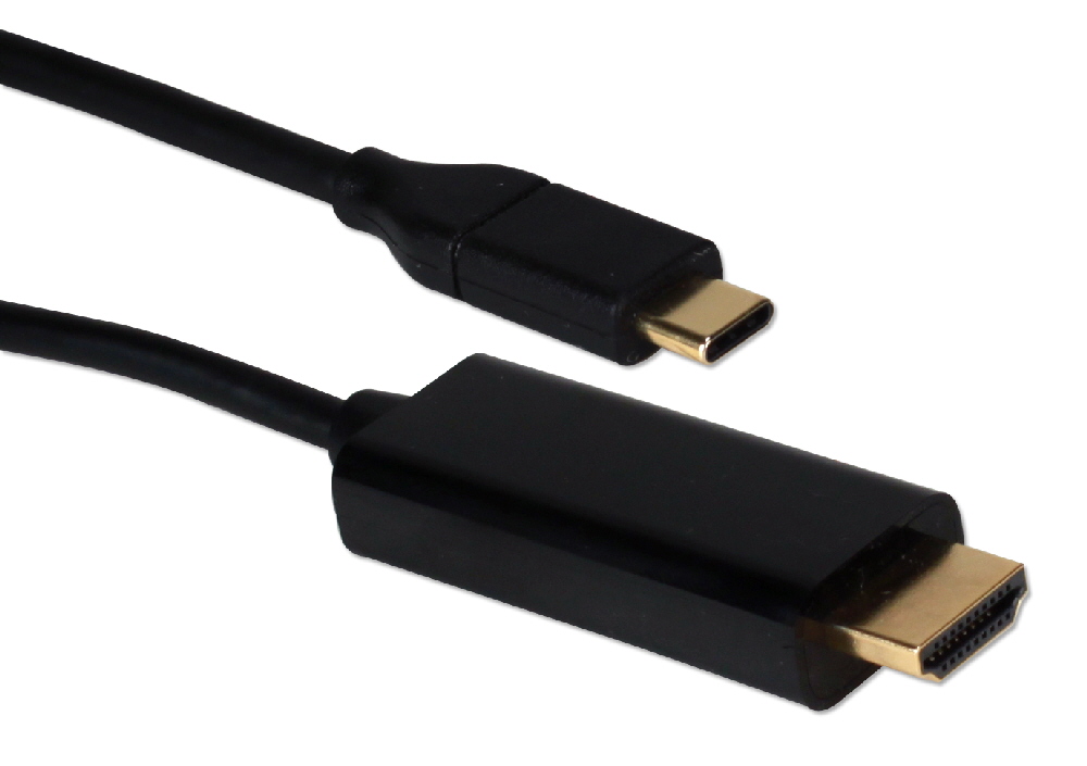 10ft USB-C / Thunderbolt 3 to HDMI UltraHD 4K/60Hz Video Converter Cable USBCHD-10 037229231823 Black microcenter 514146 Matthews, HDMI to USB-C, HDMI to USBC, HDMI to USB C, USB-C to HDMI, USBC to HDMI, USB C to HDMI