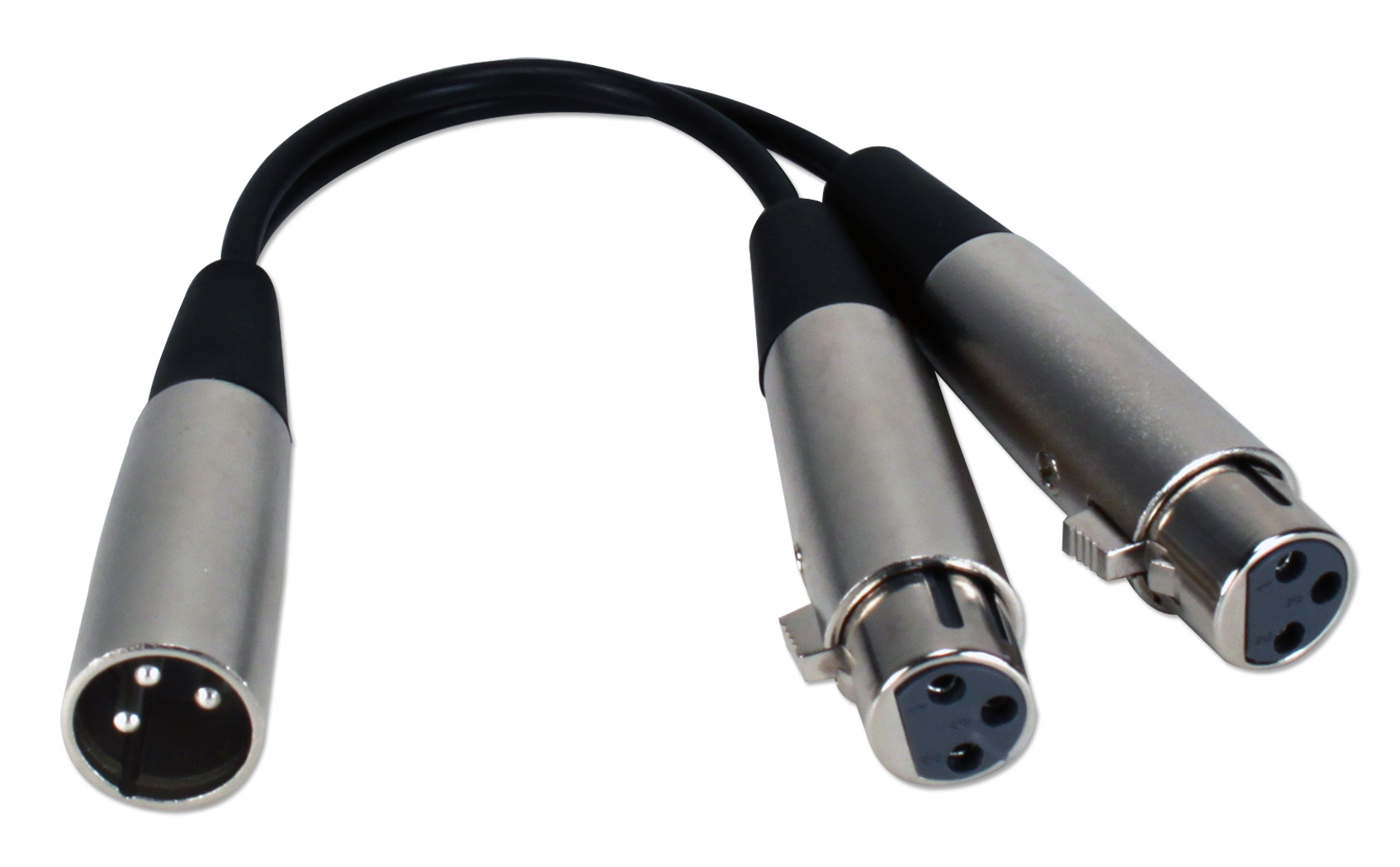 XLRFM-YR - XLR Male to Dual XLR Female Audio Y-Adaptor