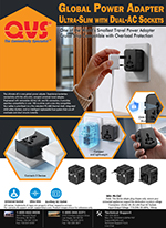 Global Power Adapter Ultra-Slim with Dual-AC Sockets