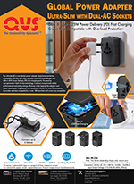 Global Power Adapter Ultra-Slim with Dual-AC Sockets